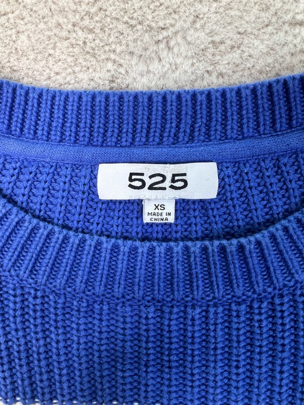 525 Anthropologie Knit Sweater Size XS Blue White Striped Gold Button Nautical - Picture 3 of 9